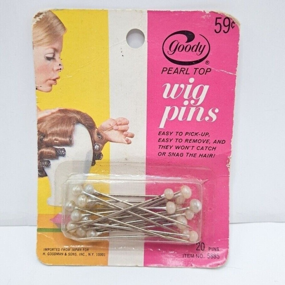 2 packs Goody Pearl Top Wig Pins Vintage Hair Accessories Easy Pick Up 20 Count
